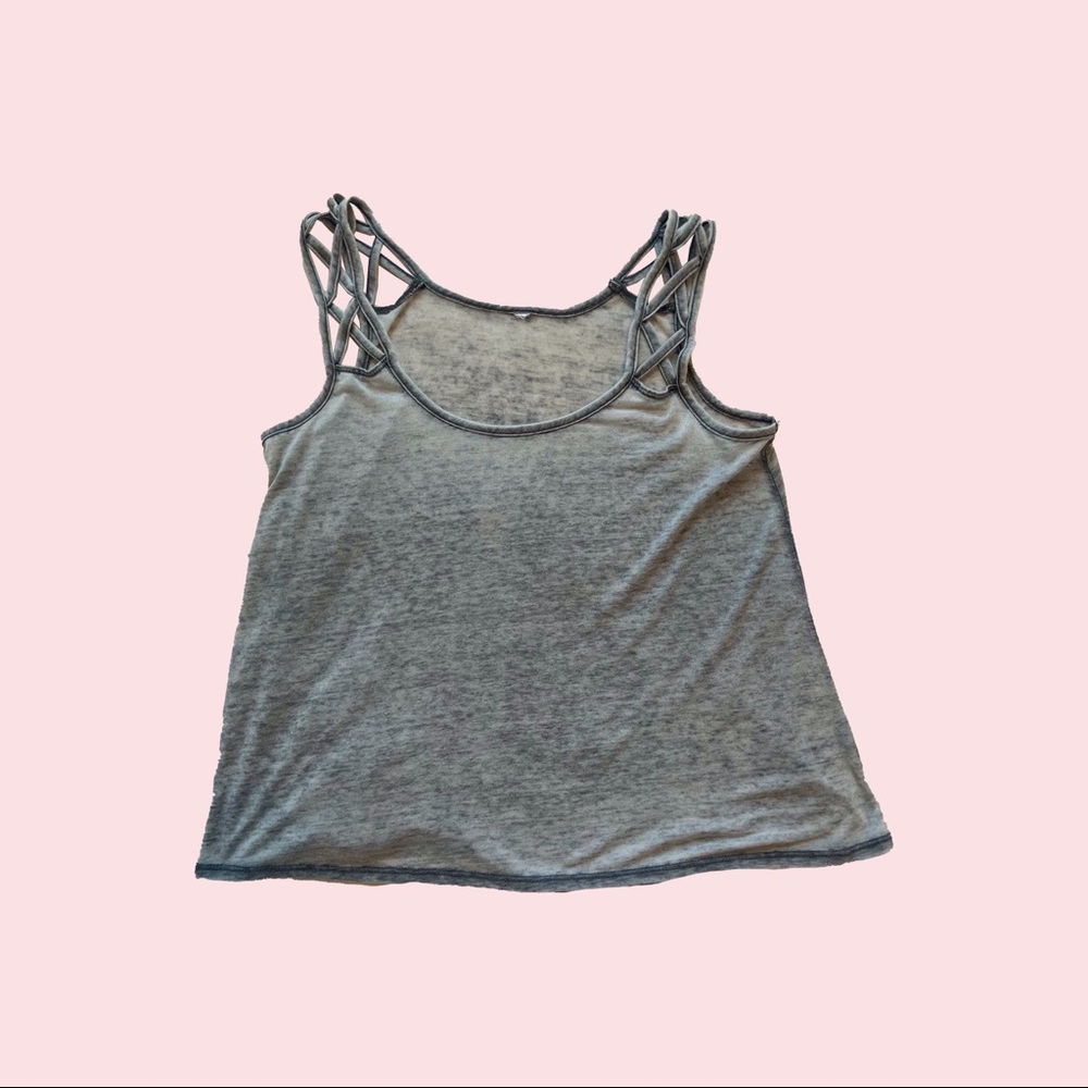 Grey Flowy Tank Top